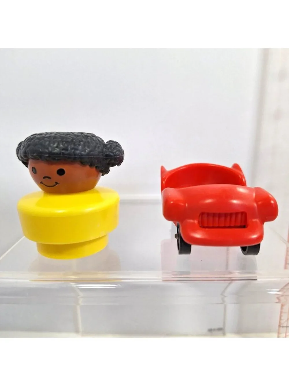 Chunky Little People African American Girl 1990 Red Black Car 1993 Vintage - Picture 7 of 11
